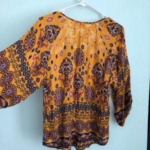 New without tags mustard yellow blouse.